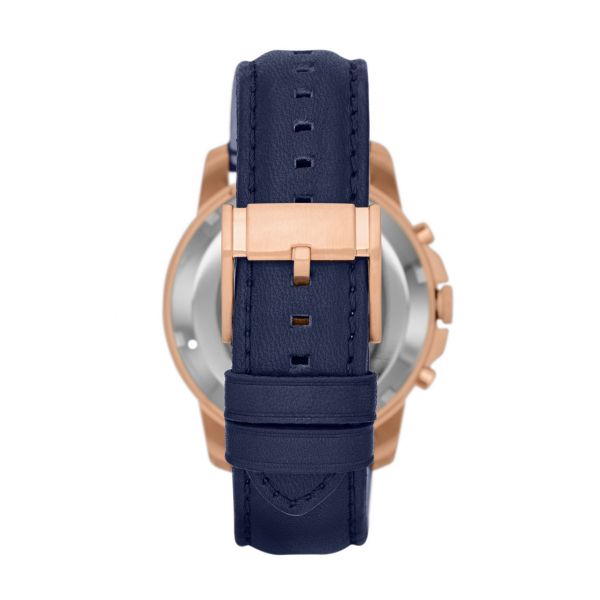  Grant Automatic Leather Watch - Blue 