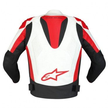 Alpinestars Tech 1-R Leather Jacket - White/Red