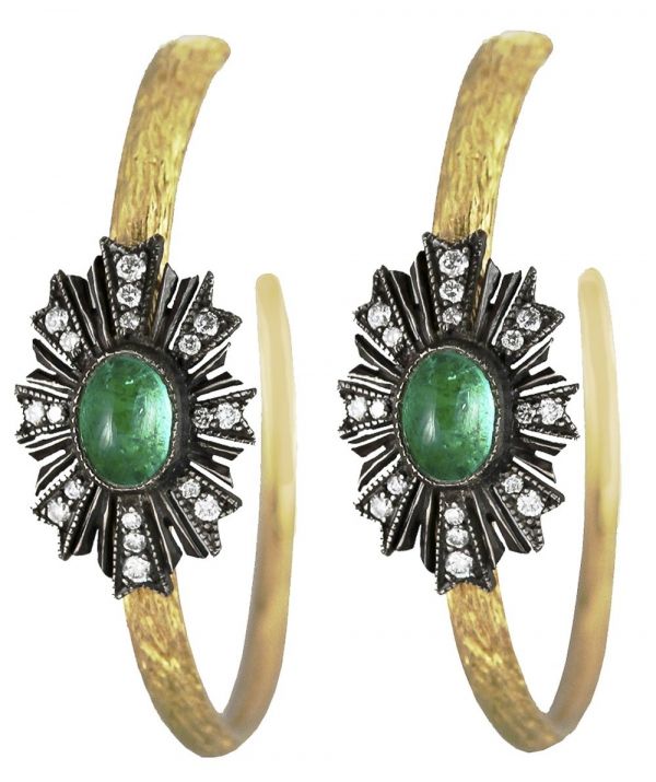 Arman Sunburst Hoop Earring 