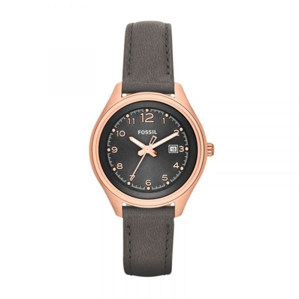 Flight Three Hand Leather Watch - Grey