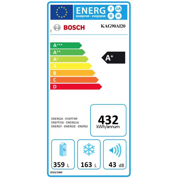 Double door refrigerator Bosch