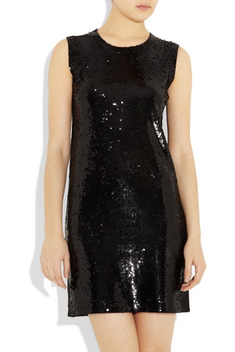 Sequined cashmere and silk-blend dress