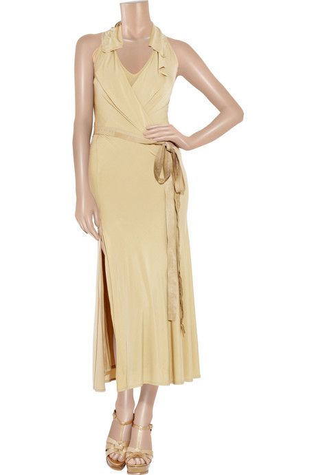 Belted stretch-jersey dress