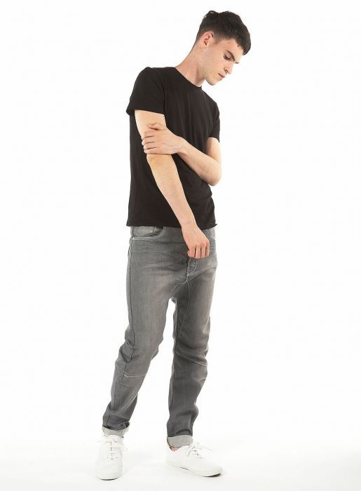 Grey Arc Leg Jeans