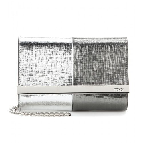 Metallic-leather shoulder bag