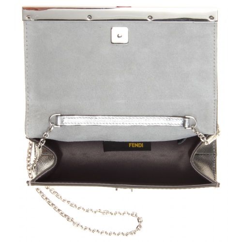 Metallic-leather shoulder bag