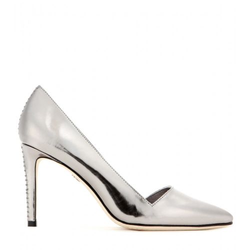 Dina metallic-leather pumps