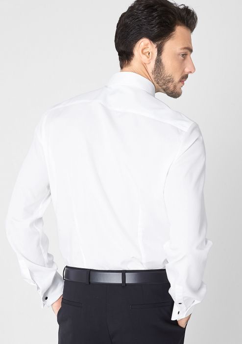 Slim: shirt with turn-up cuffs