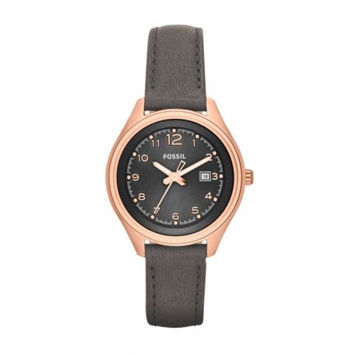 Flight Three Hand Leather Watch - Grey